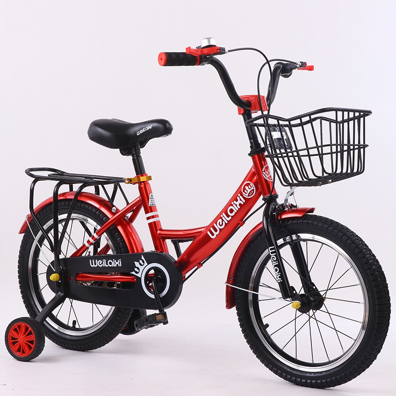 2022 The New Children's Bicycle Little Beyond With Basket Back Auxiliary Wheel Stroller Application Scenario