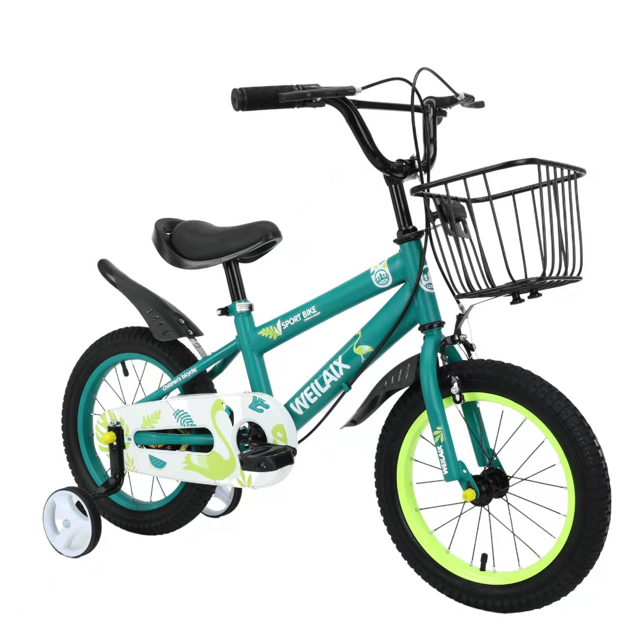 2022 New Children's Bicycle Boyah With Basket Training Wheels 12/16/20 Inch Baby Carriage Specification drawing