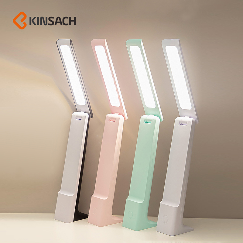 Cross-border learning special desk lamp for students, eye-protecting led, rechargeable, foldable and plug-in dual-purpose for dormitories
