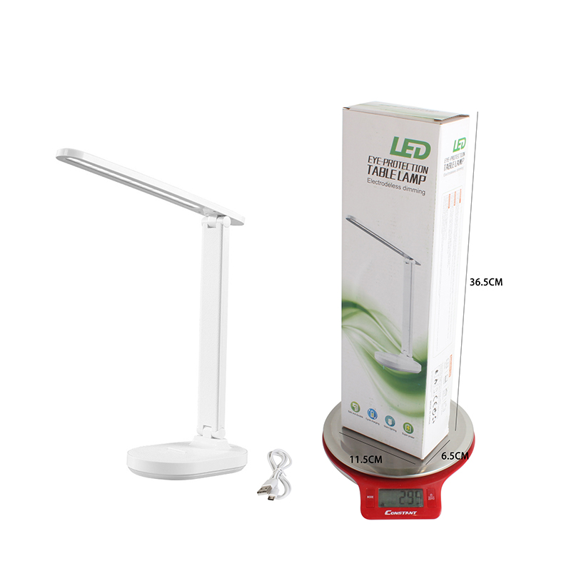 LED eye-protecting desk lamp, desk, charging and plug-in dual-purpose, student and children's study and reading, dormitory, bedroom, bedside Specification image