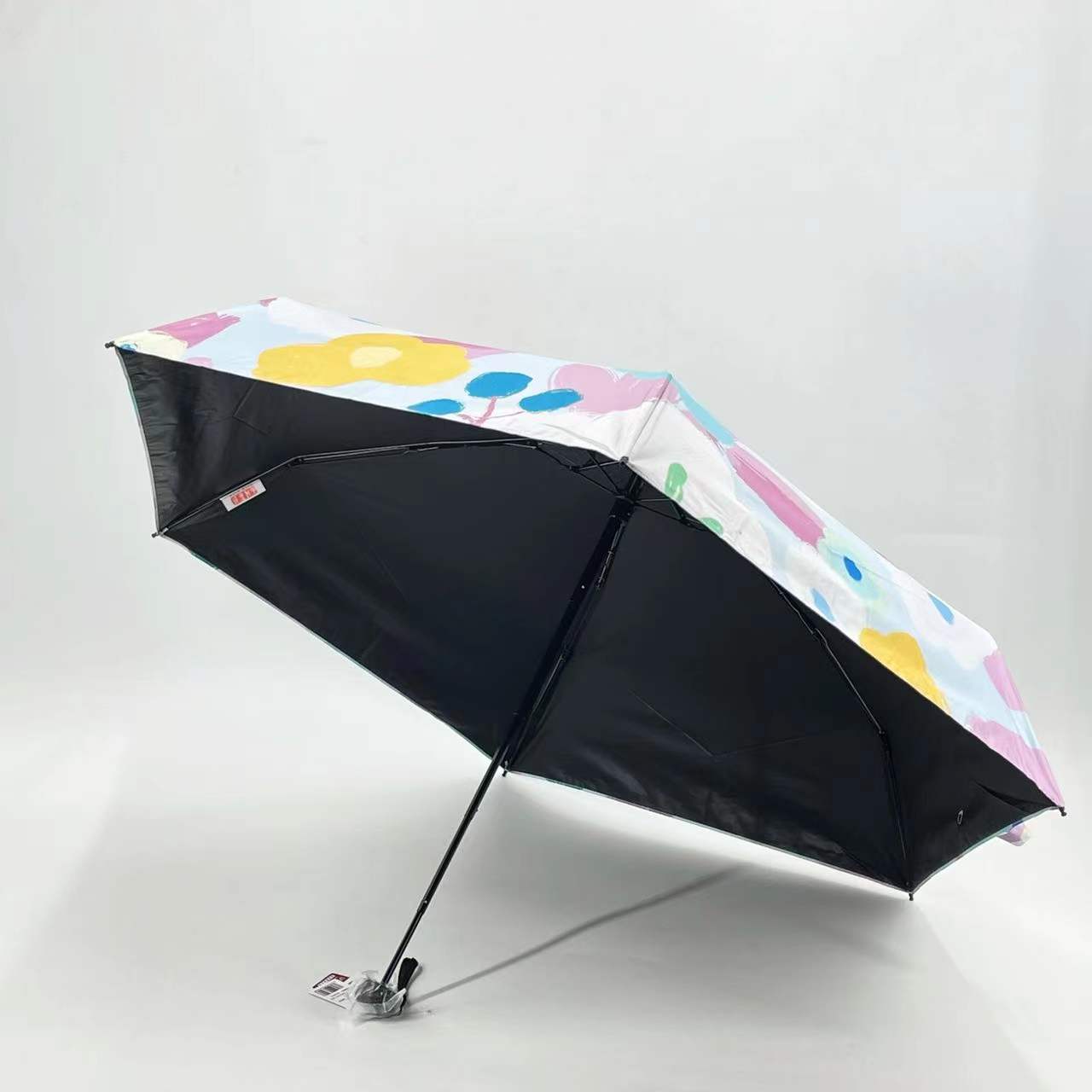 B5053小五折黑胶手绘防晒伞宏达详情12