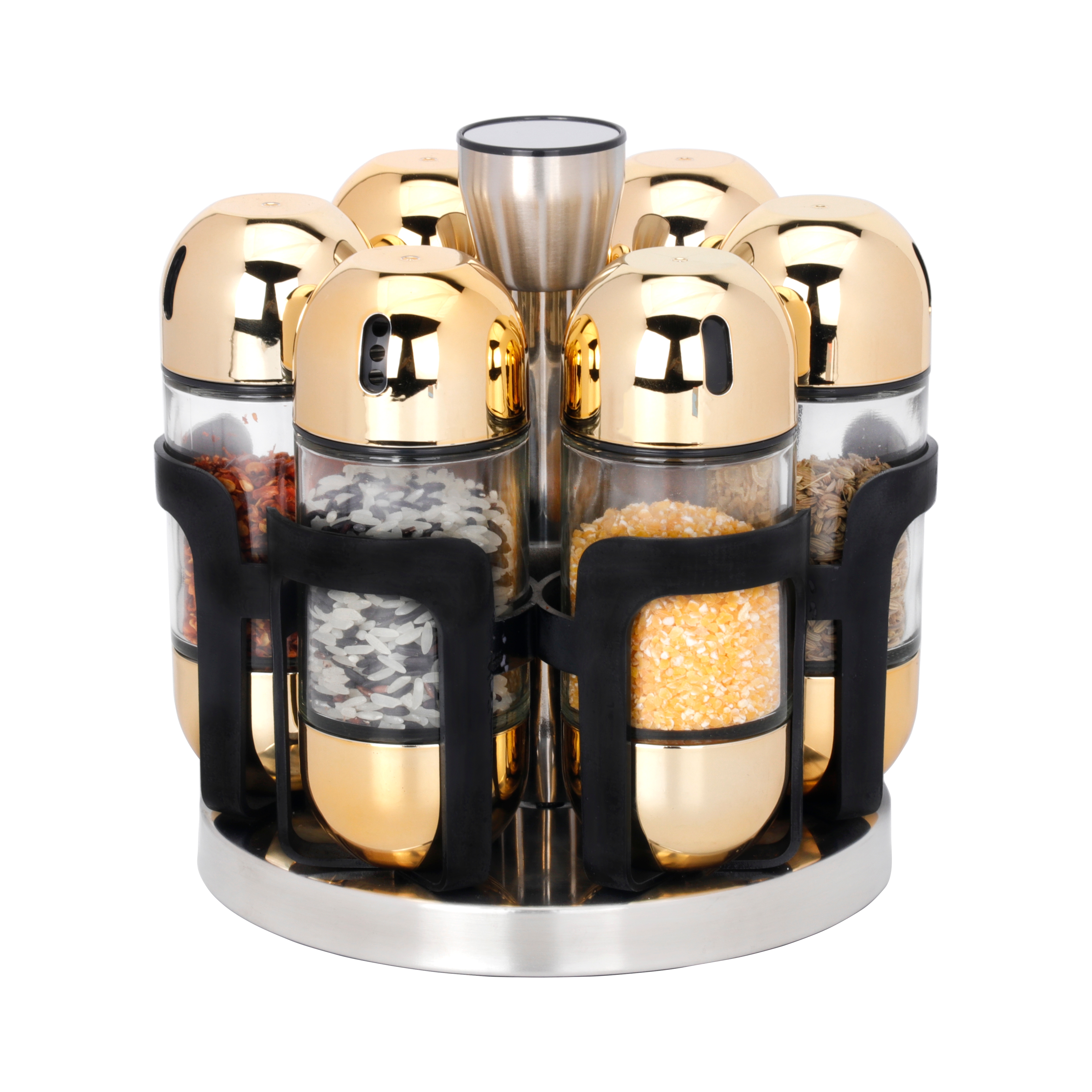 The New Seasoning Jar Set Rotates 6Pcs