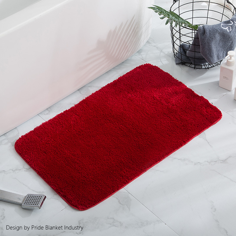 IBH Plush floor mat Solid color rug Bathroom non-slip floor mat Doorway mat Toilet toilet bedroom carpet TPR Plush floor mat BH22052001 thumbnail