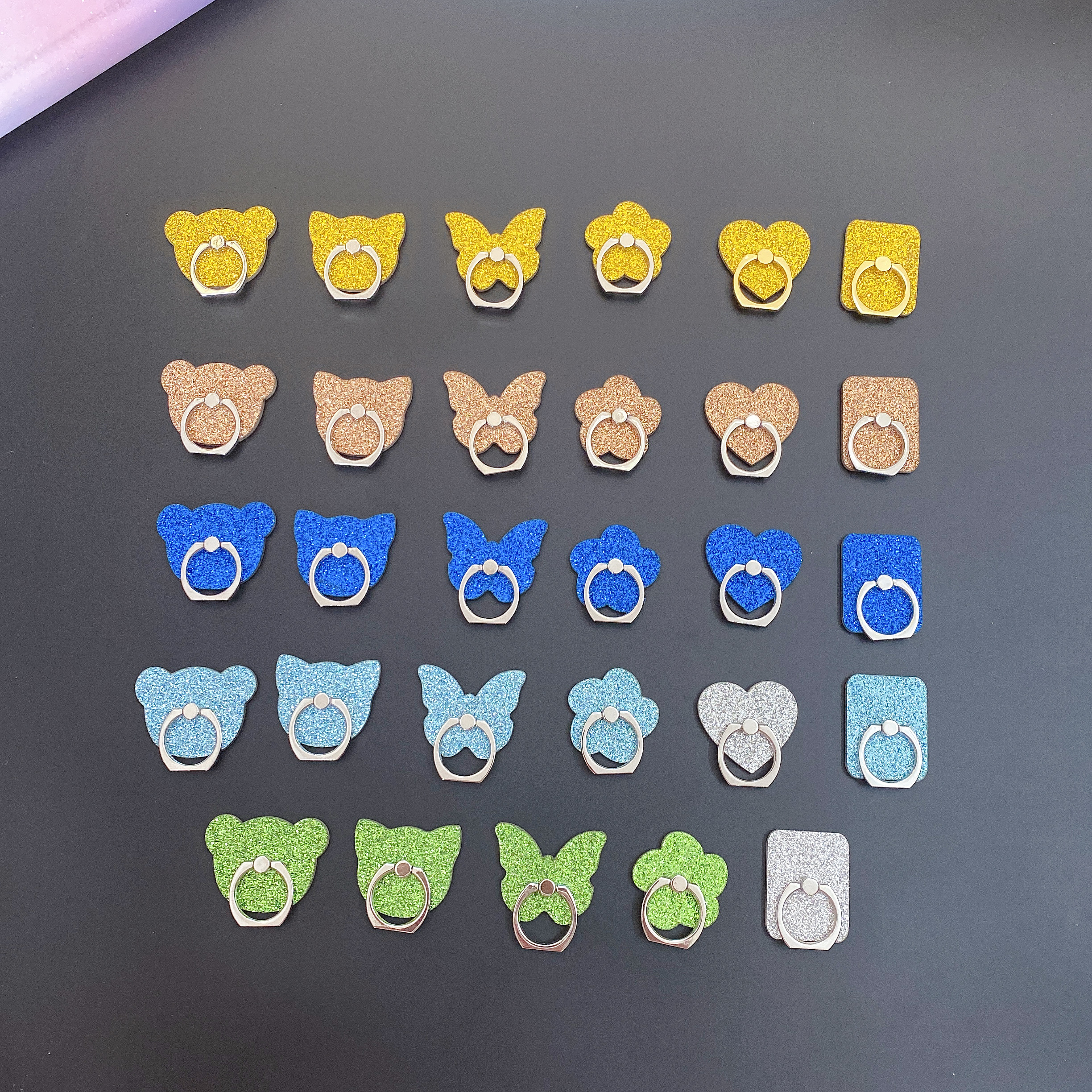 Customized cartoon acrylic mobile phone ring buckle brackets with printed logos and cartoon gifts based on your provided pictures. Factory direct sales pic 17