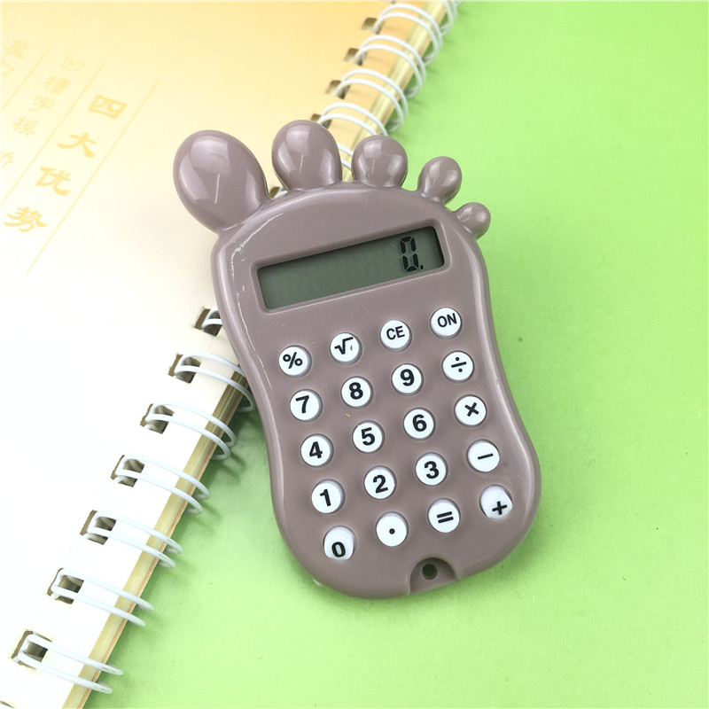 挂件计算器 迷你小计算器 可爱脚丫造型 8位数显示文具配套计算机详情13