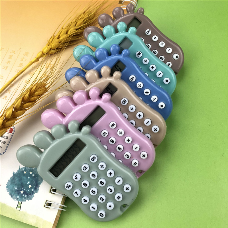 挂件计算器 迷你小计算器 可爱脚丫造型 8位数显示文具配套计算机详情12