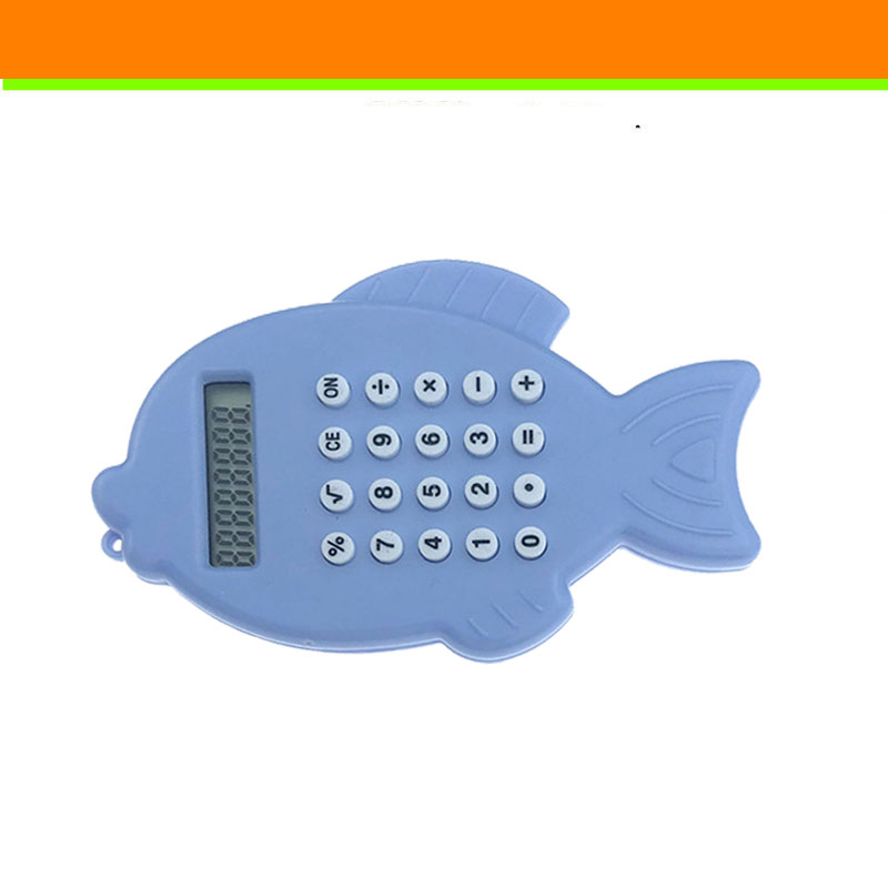 挂件计算器迷你小计算器 可爱小鱼造型 8位数显示文具配套计算机详情9