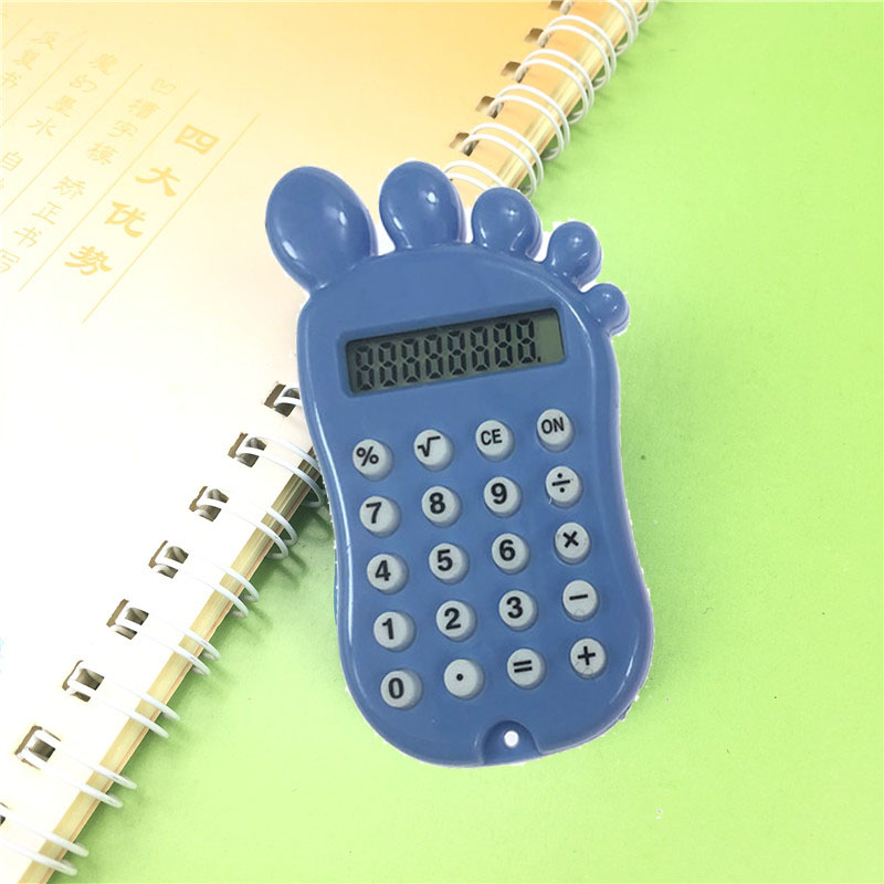 挂件计算器 迷你小计算器 可爱脚丫造型 8位数显示文具配套计算机详情15