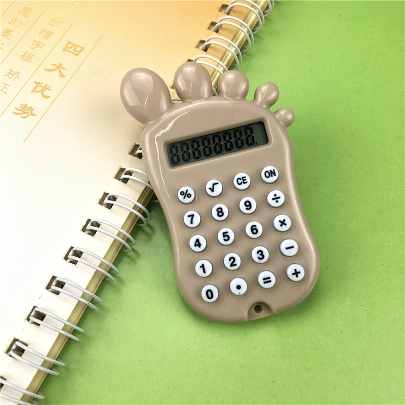 挂件计算器 迷你小计算器 可爱脚丫造型 8位数显示文具配套计算机详情16