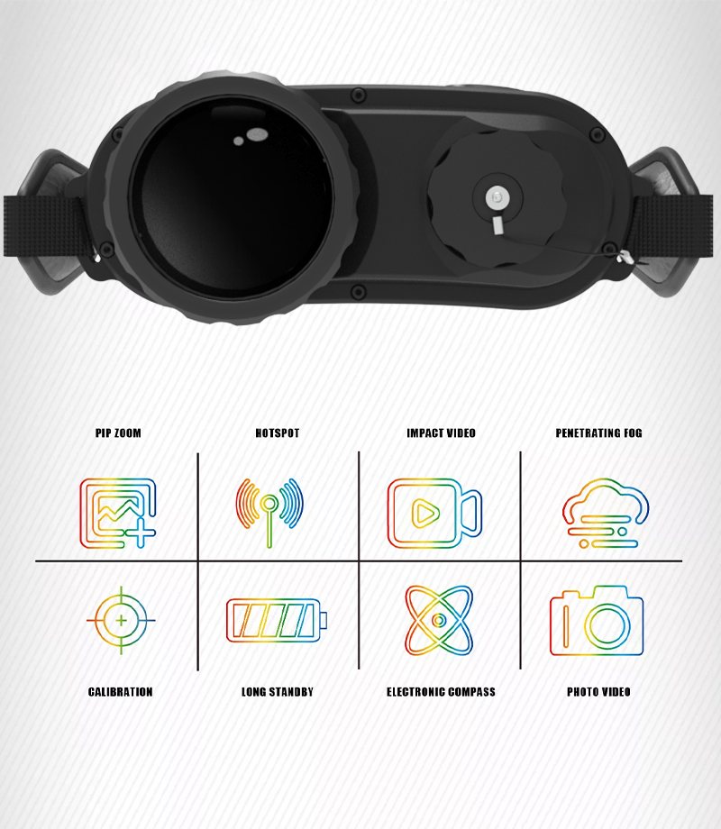 The Freedom Tiger WH-50 night vision device features high-definition and high-magnification photography and video recording in all black and red for outdoor exploration and rescue pic 7