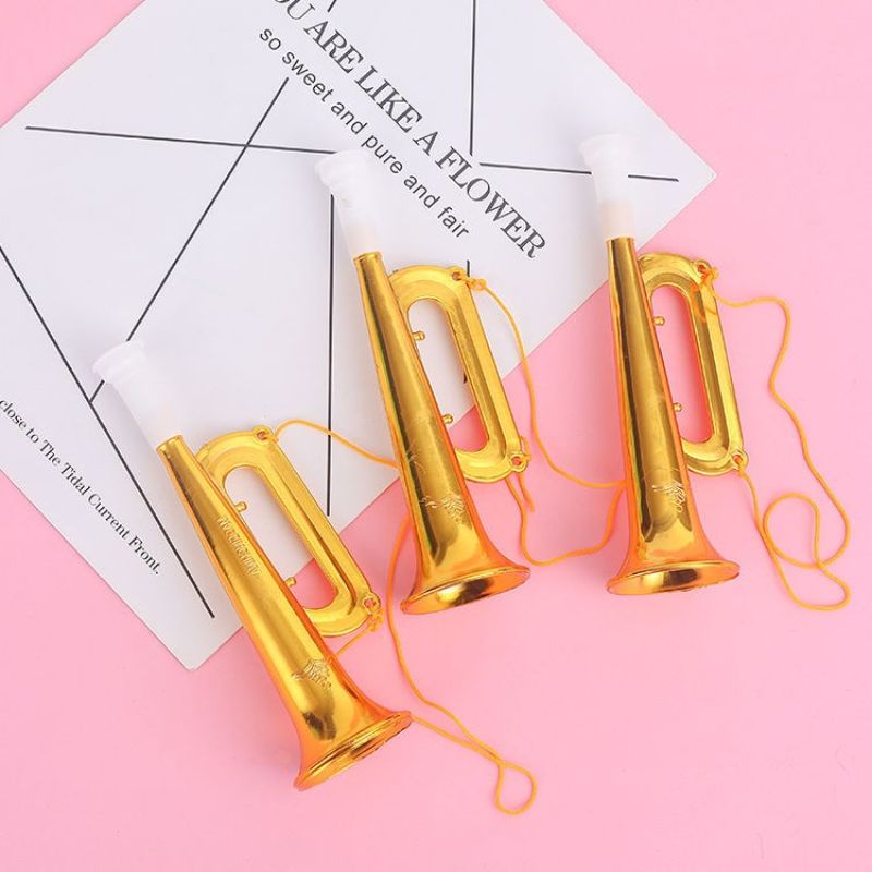Golden small horn children's toys, football fans' horns, telescopic horns, sports meeting cheerleading and cheering gifts Specification image