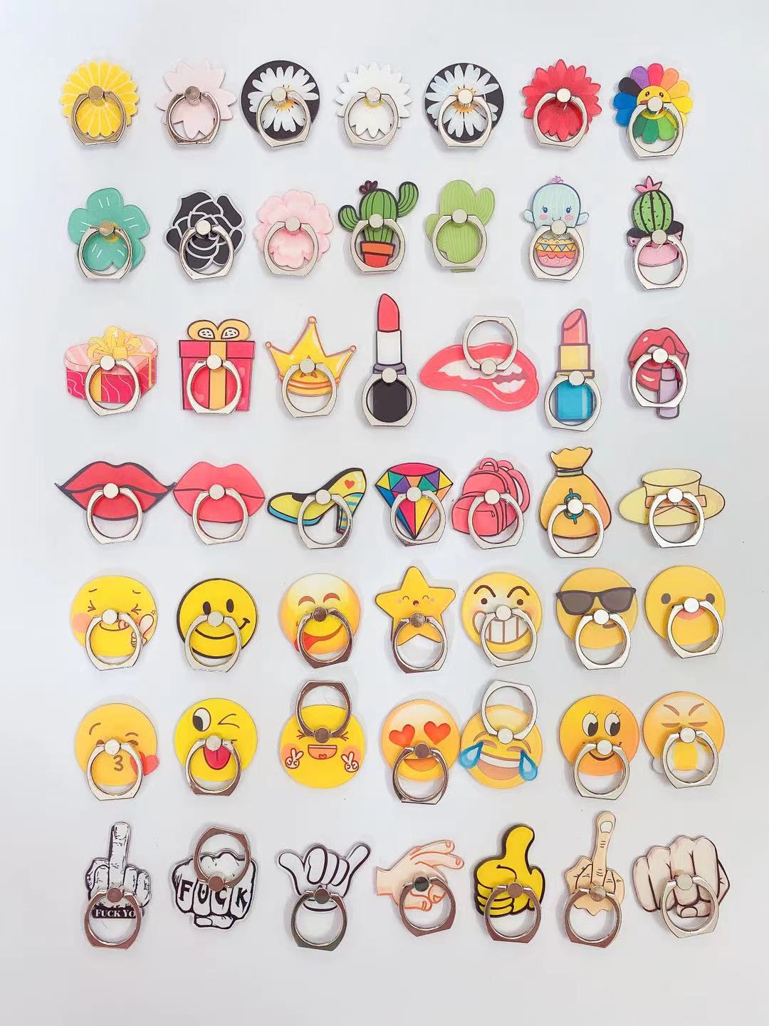 Customized cartoon acrylic mobile phone ring buckle brackets with printed logos and cartoon gifts based on your provided pictures. Factory direct sales pic 7