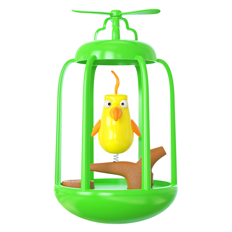Wholesale of new pet supplies: birdcage, sound-making spring, self-entertaining, unbreakable doll, windmill, cat playmaker, carousel, cat toys Item Picture