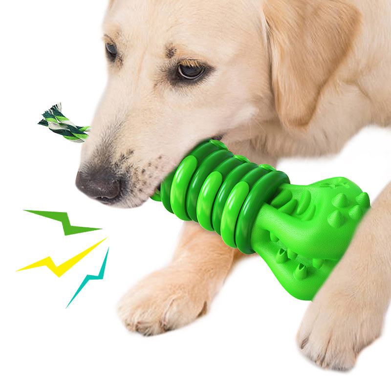 New pet dog chewing toys, tear-resistant and sound-making dog toys, crocodile head pet teething sticks