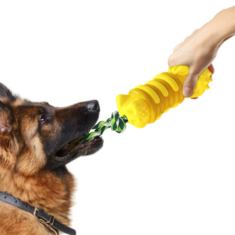 New pet dog chewing toys, tear-resistant and sound-making dog toys, crocodile head pet teething sticks Specification image