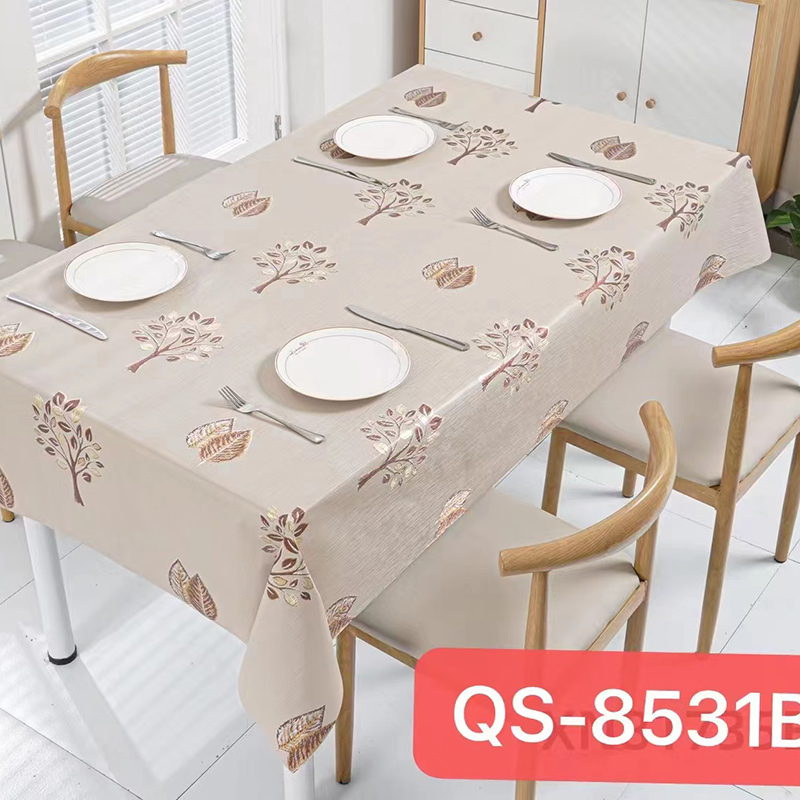 QS light luxury simple table cloth waterproof wash-free linen table cloth solid color conference room table cloth tea table cloth table cloth