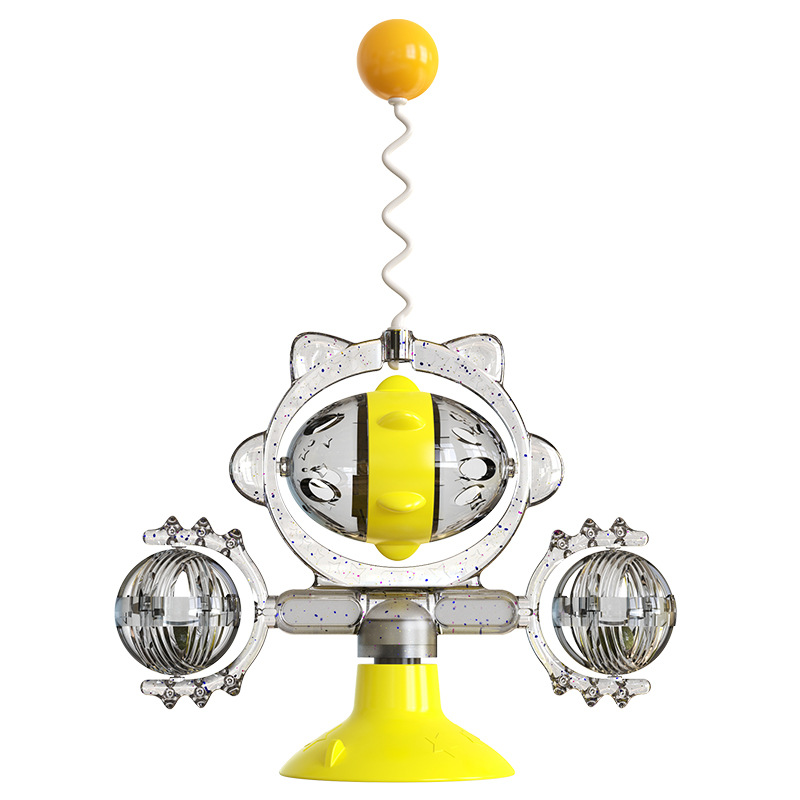 Pet supplies, cat toys factory wholesale new products, slow food, leaky food, self-entertainment, boredom suction cups, cat toys, spinning wheels, spinning discs Item Picture