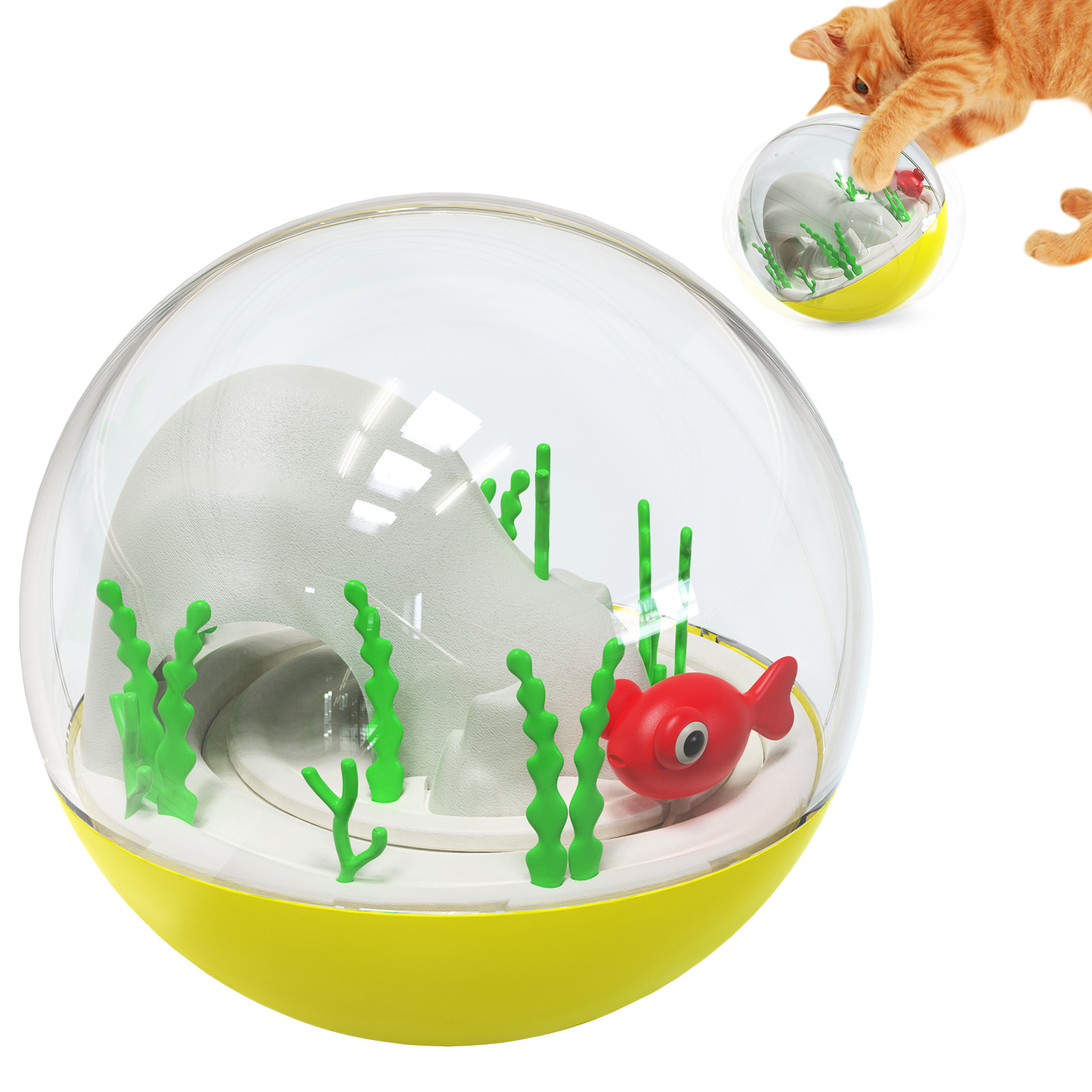 宠物用品新款厂家批发球型不倒翁海洋球逗猫电动猫咪玩具自嗨解闷详情7