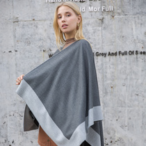 New Vision Warm Winter Ladies Thick Oversized Shawl Wrap Open Front Cashmere Poncho for Women