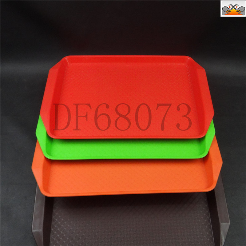 DF68073 square plate Multifunctional plastic plate Fast food tray Chain catering plate School canteen plate DF TRADING HOUSE