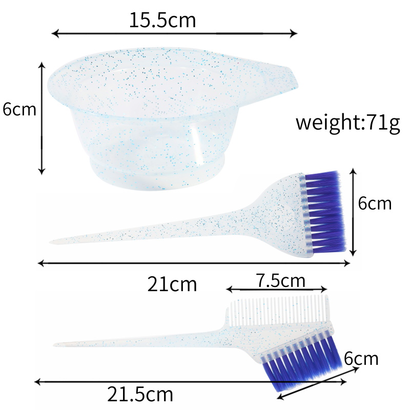 焗油套装尖尾透明梳染发梳双面发廊焗油碗闪粉染发工具详情1