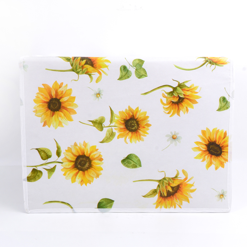 WELLCYSUN Cabinet Foldable Linen Fabric Toy Kids Storage Box With Lid Item Picture