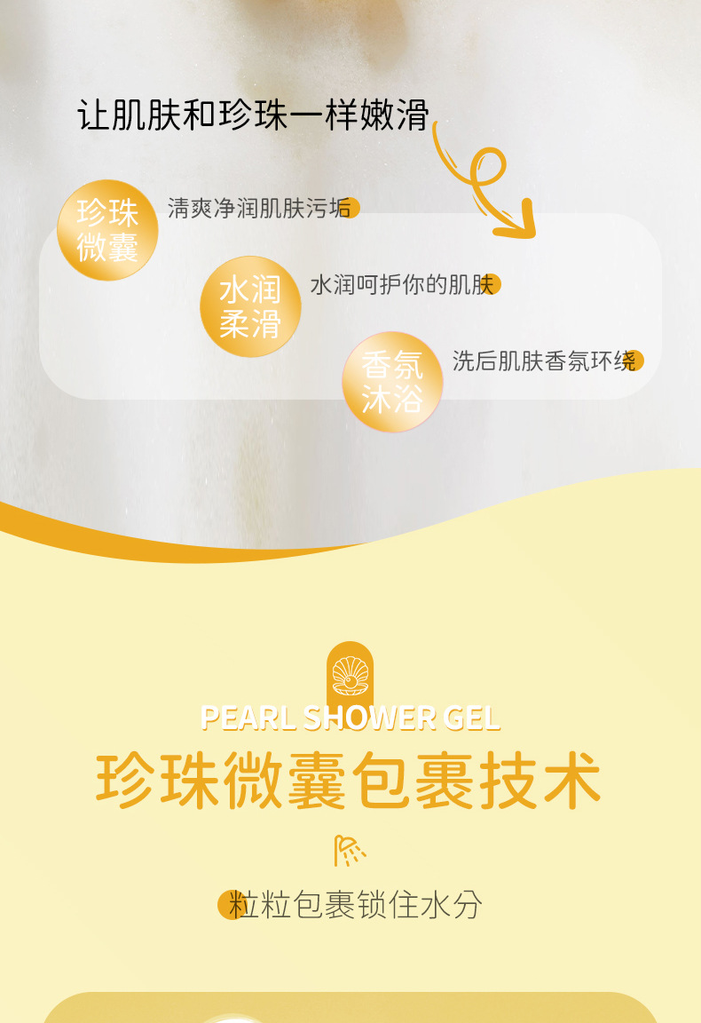 形象美西柚珍珠沐浴露  香氛沐浴液批发 身体清洁详情5