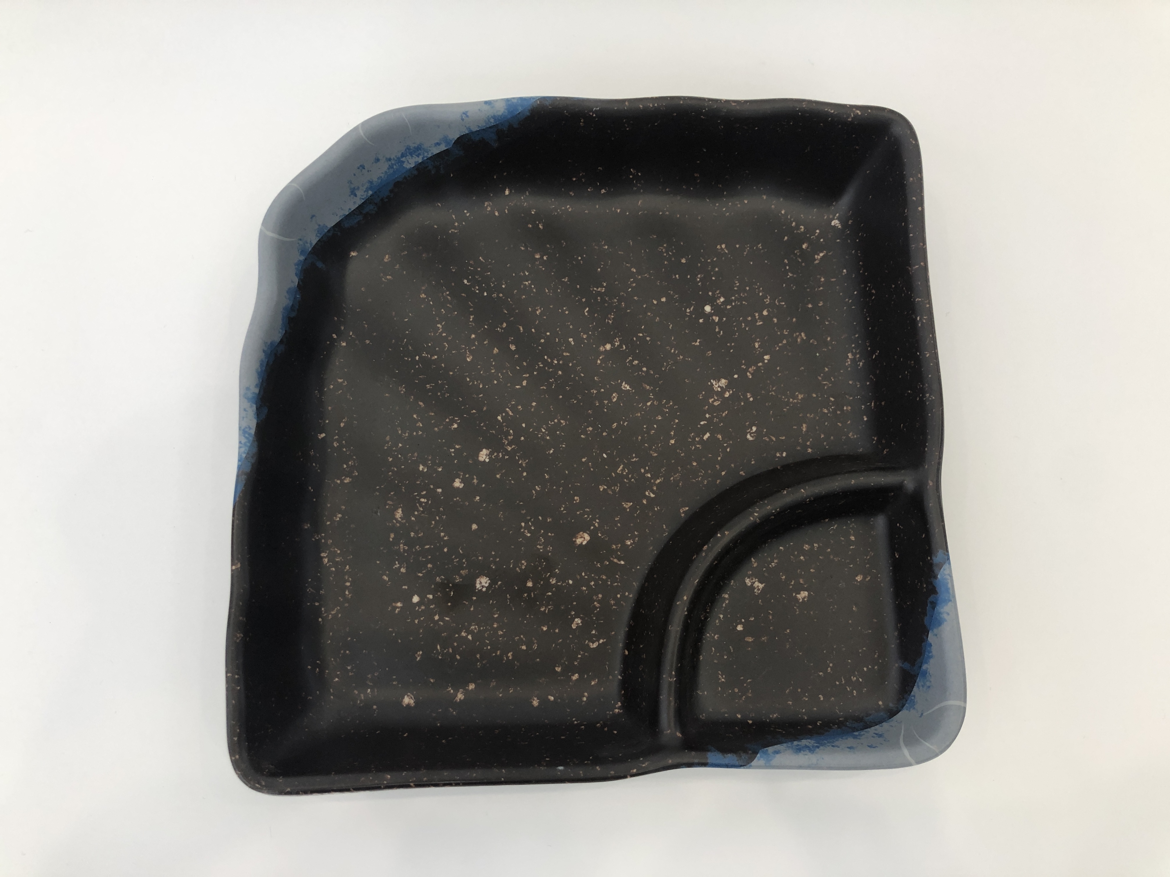 Melamine plate imitation porcelain dinnerware plastic dinnerware Hotel dinnerware dish Rectangular dish frosted dish cold dish two-cell plate