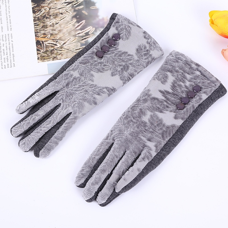 MUZHOU Suede Gloves Sports Outdoor Riding Ladies Warm Gloves
