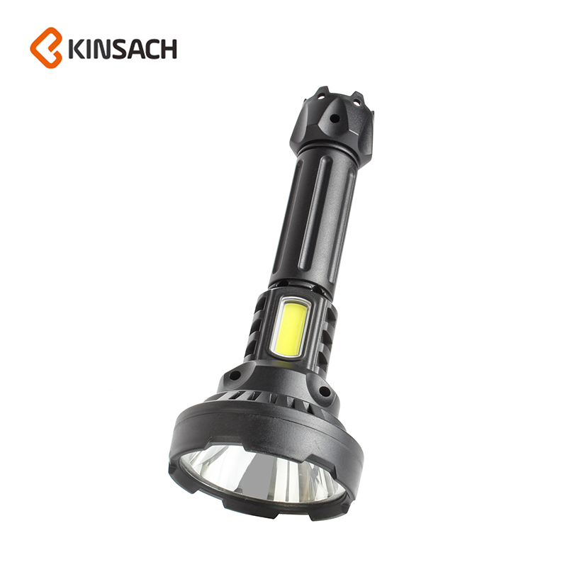 跨境户外多功能照明LED手电筒灯强光远射探照灯 USB充电手电筒