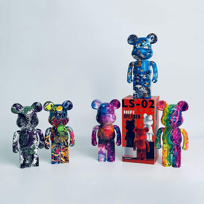 新款蓝牙音箱LS02涂鸦款迷你暴力熊礼品摆件无线音响跨境网红 热销详情5