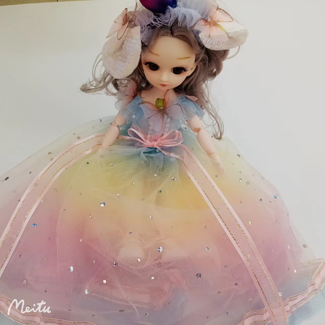 独角兽带音乐能动洋娃娃碎花裙婚纱系列礼品小女孩详情3