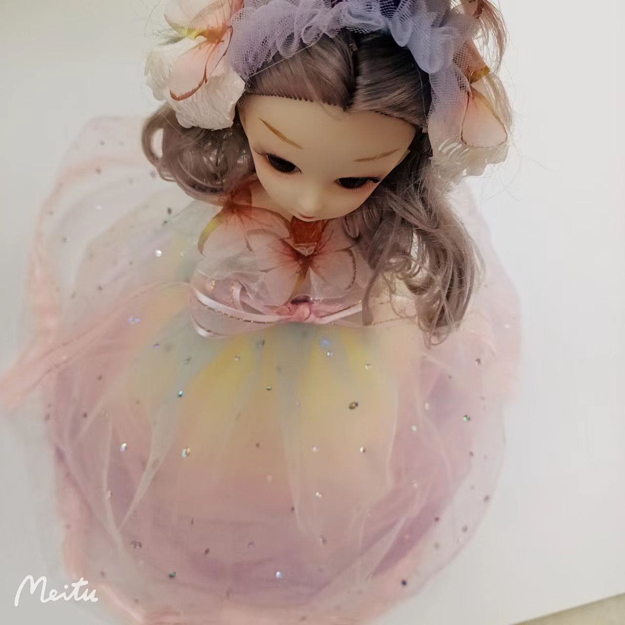 独角兽带音乐能动洋娃娃碎花裙婚纱系列礼品小女孩详情6