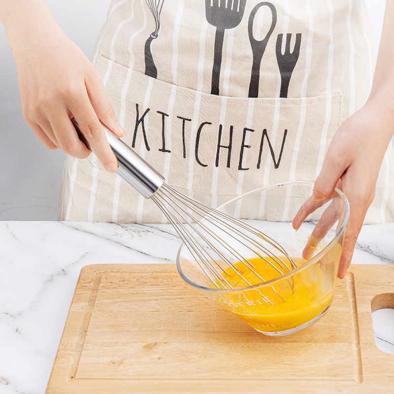 Stainless steel tube handle hand whisk whip creme eggs Small whisk stick household baking tool egg whip