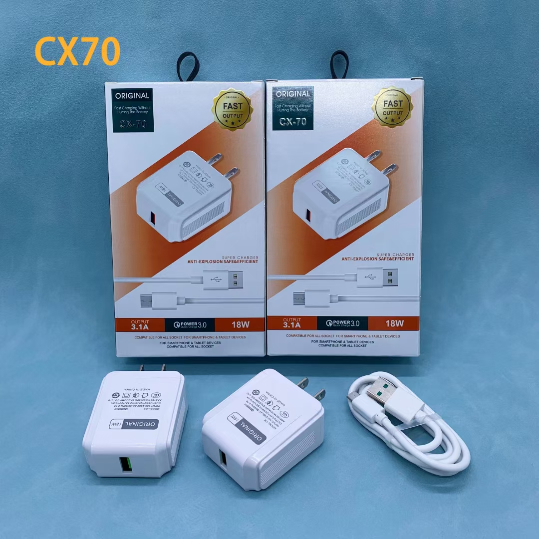 CX70 Multi-functional QC3.0 mobile phone fast charger is a universal charging head for various mobile phones including Apple, Huawei and Android pic 5
