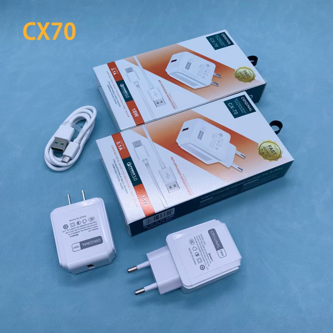 CX70 Multi-functional QC3.0 mobile phone fast charger is a universal charging head for various mobile phones including Apple, Huawei and Android pic 2