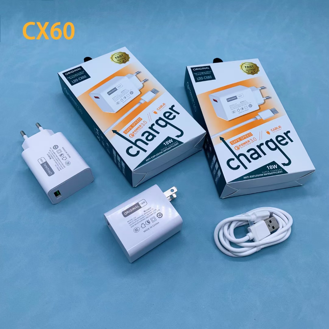CX60 Multi-functional QC3.0 mobile fast charger is a universal charging head for various mobile phones including Apple, Huawei and Android pic 3