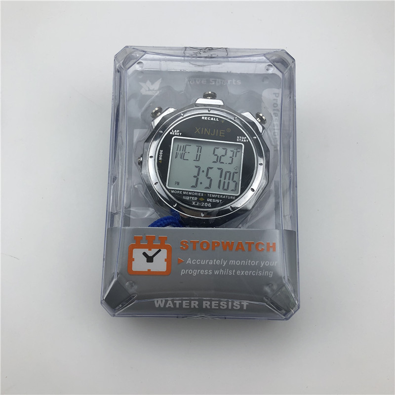 电子秒表XJ-206多功能金属秒表带灯运动比赛裁判表学生足球篮球老师计时表详情10