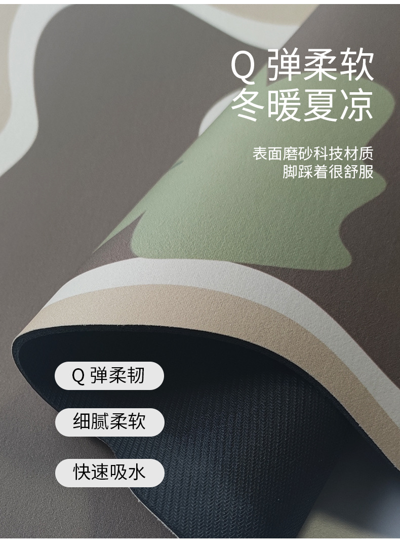 千思 硅藻泥垫吸水速干垫卫生间门口地垫卫浴厕所硅藻土防滑浴室脚垫详情6