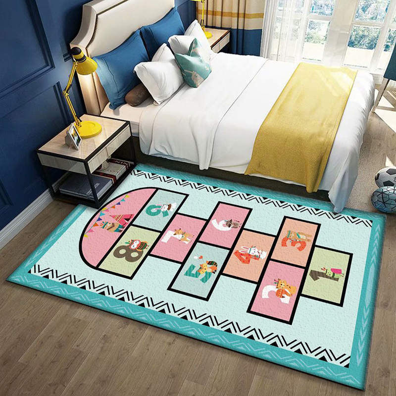 Qiansi children's carpet floor mat bedside blanket large carpet full cover carpet printed carpet crawl mat cartoon carpet living room gaming mat thumbnail