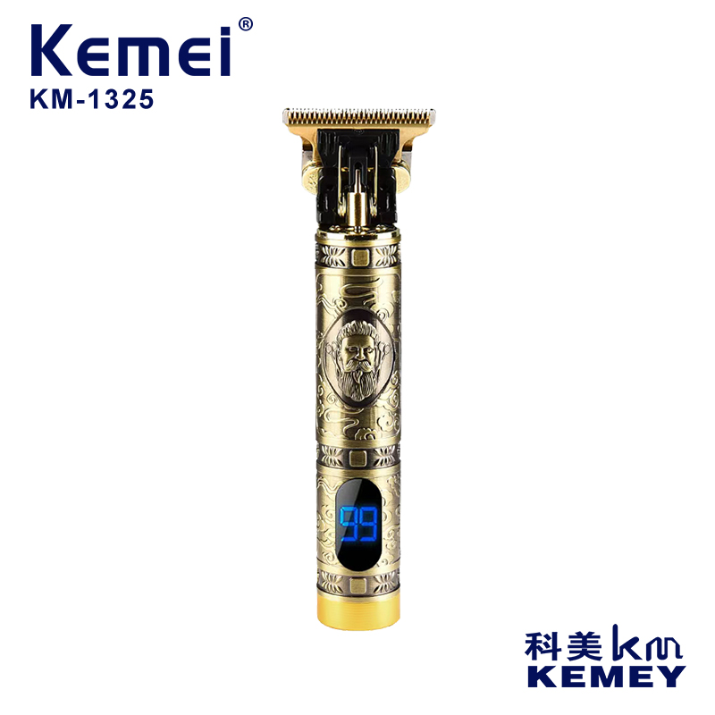 跨境厂家直供电推剪 科美KM-1325电推剪剃光头神器数显家用理发器