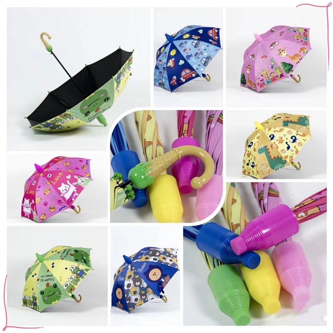 Children umbrella boys and girls kindergarten children student princess rain umbrella baby long handle children umbrella folding thumbnail