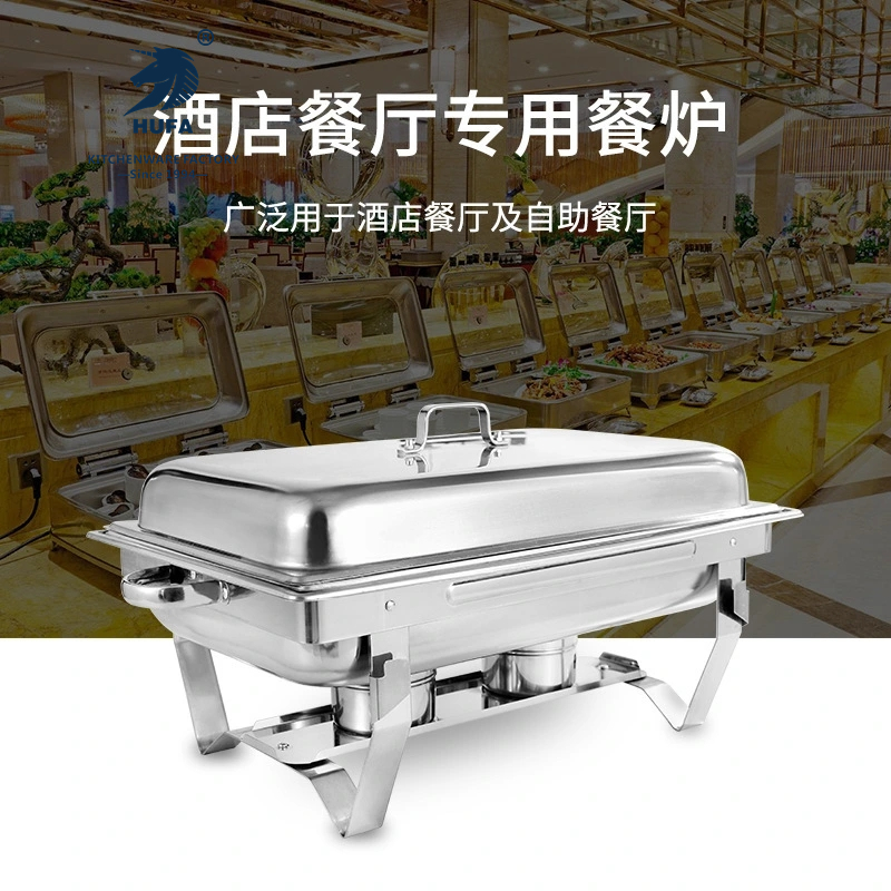 Buffet stove Stainless steel economical rectangular open-cover buffet stove Alcohol heated buffet stove Buffy hotel insulated buffet stove Rectangular solid fuel alcohol stove Hotel supplies buffet stove alcohol stove