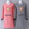 时尚新款纯棉长袖罩衣女厨房做饭大人上班韩版可爱围裙男士工作服图