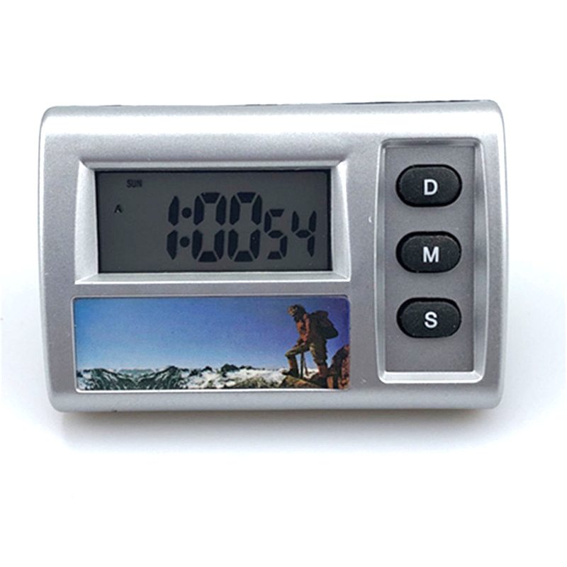 电子钟/车载电子钟/计时器白底实物图