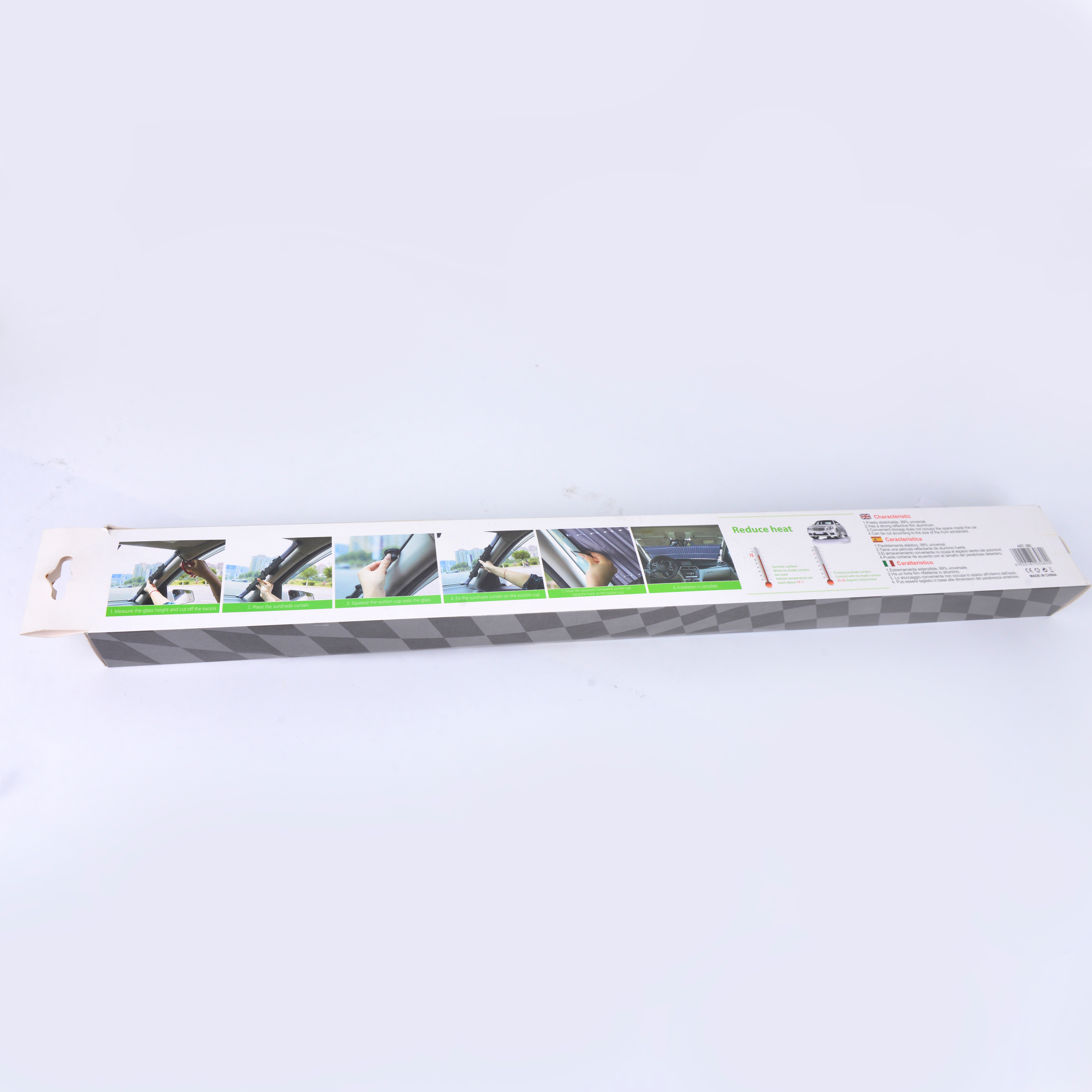 Auto summer telescopic sunshade automatic folding sun protection and heat insulation sunshade 65cm factory direct sales QW08 Specification drawing