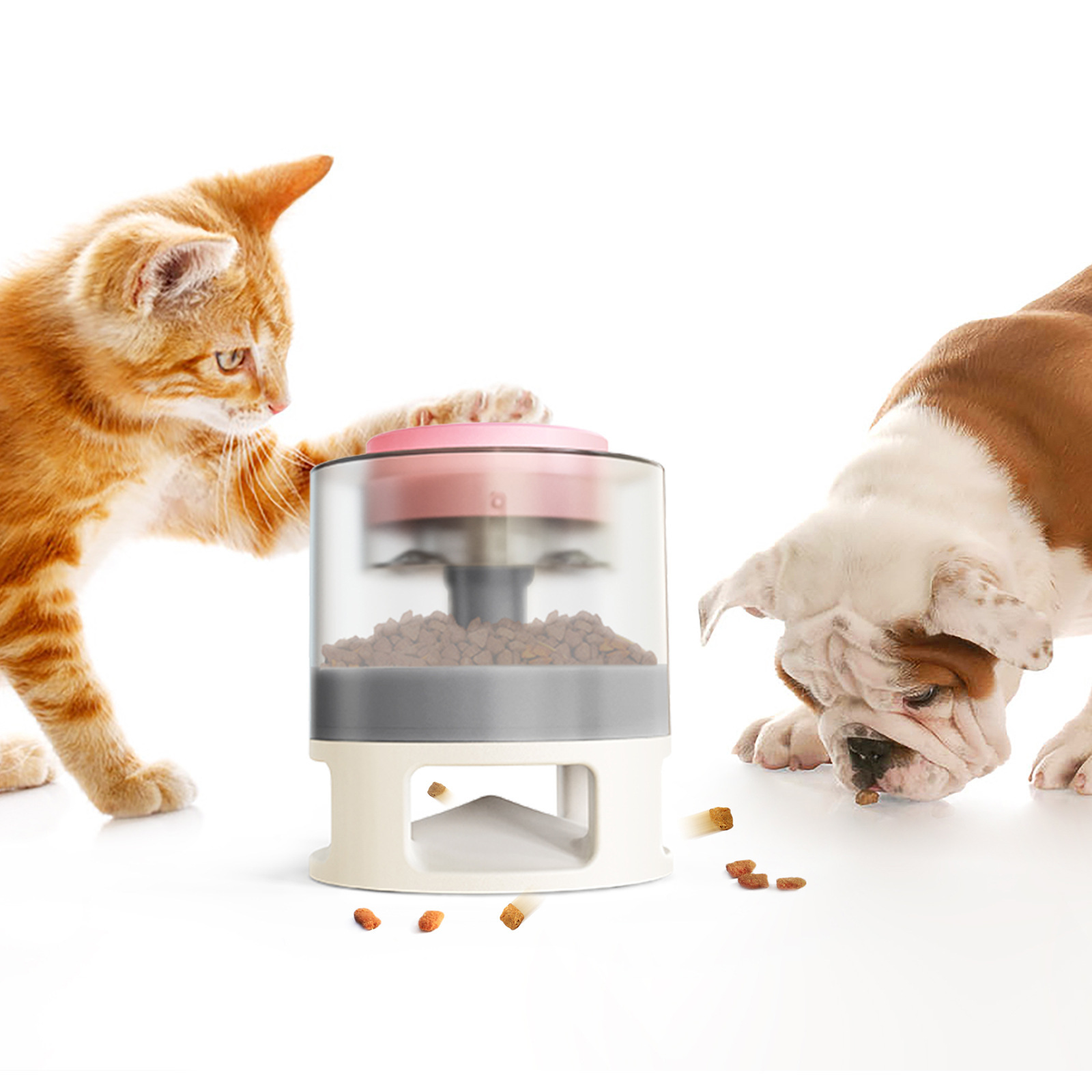 Pet fun feeders, anti-choking and anti-leakage slow food dispensers, cat and dog toys, slow food bouncy food dispensers, pet supplies pic 7