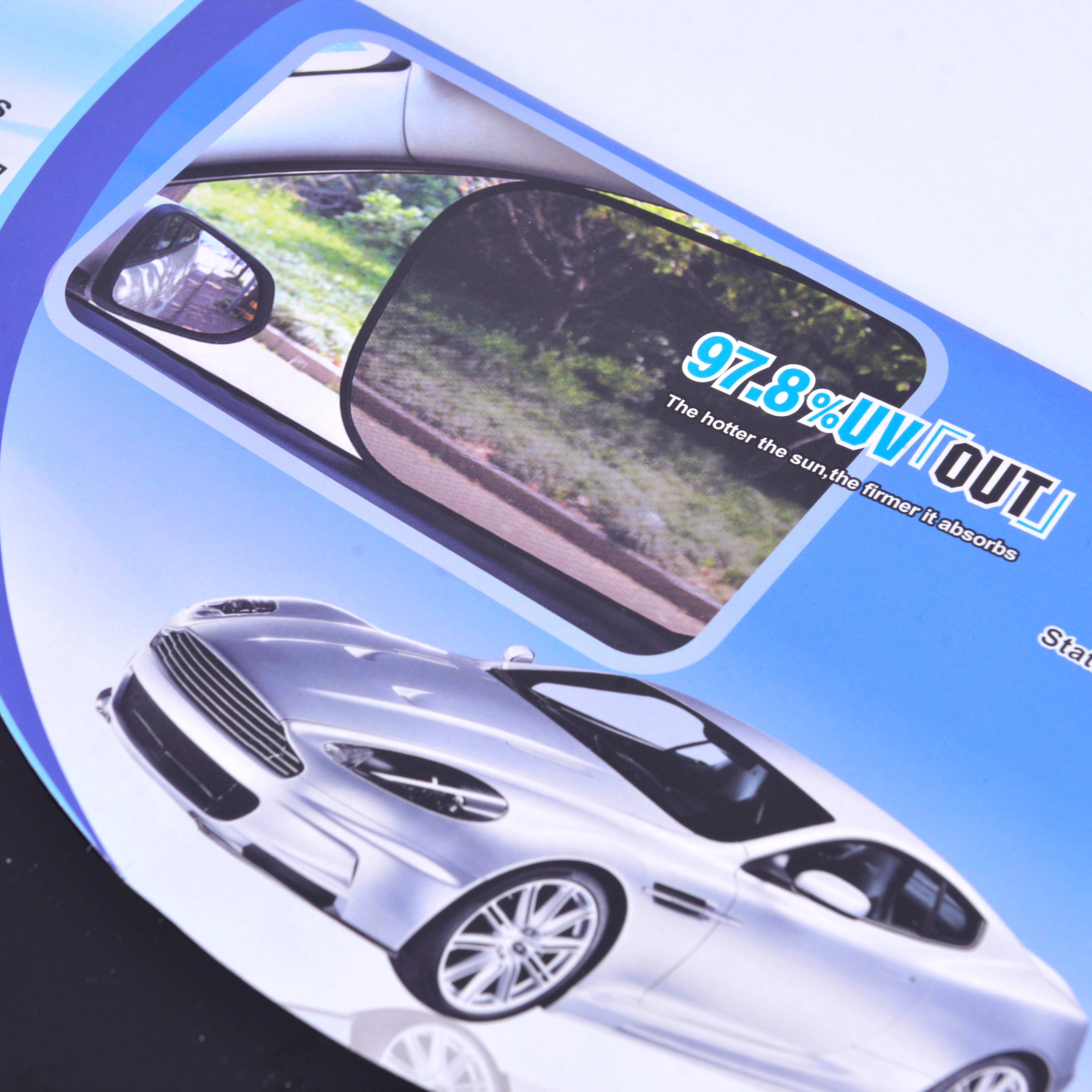 Car sunshade ring electrostatic film sunshade summer heat insulation sunshade sunblock car window oblique block 65*38cm 2pc QWei car decoration QW10 Application Scenario