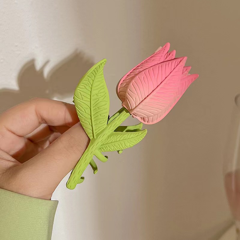 The popular summer tulip clip, rose shark clip, back hair clip, 2022 new national trend series, high-end hair accessory, h-68