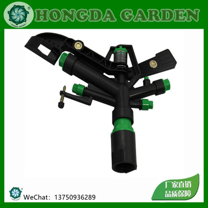 HONGDA Five nozzle rocker nozzle automatic rotation one inch thread farmland garden irrigation agricultural plastic spray nozzle 360 degrees thumbnail